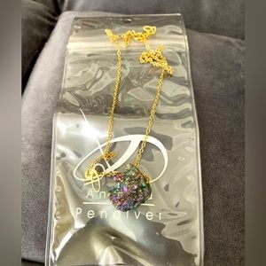 Titanium Druzy Quartz Necklace